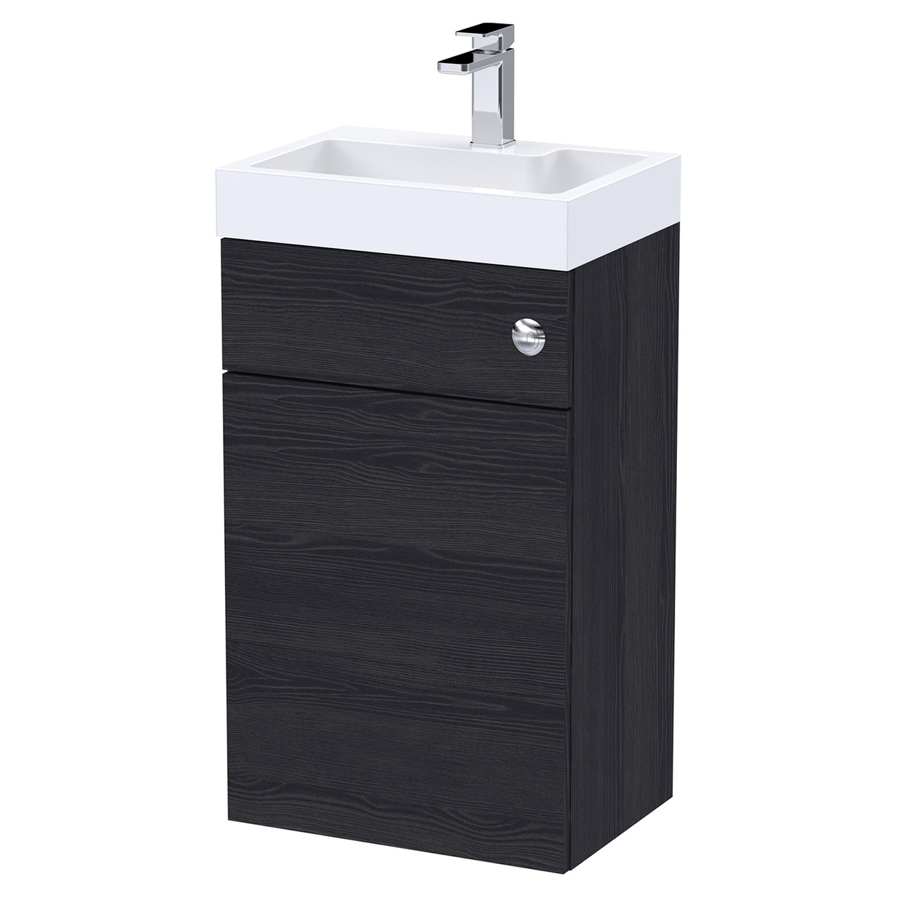 Nuie Athena Woodgrain Combination Vanity Unit with Basin and Cistern