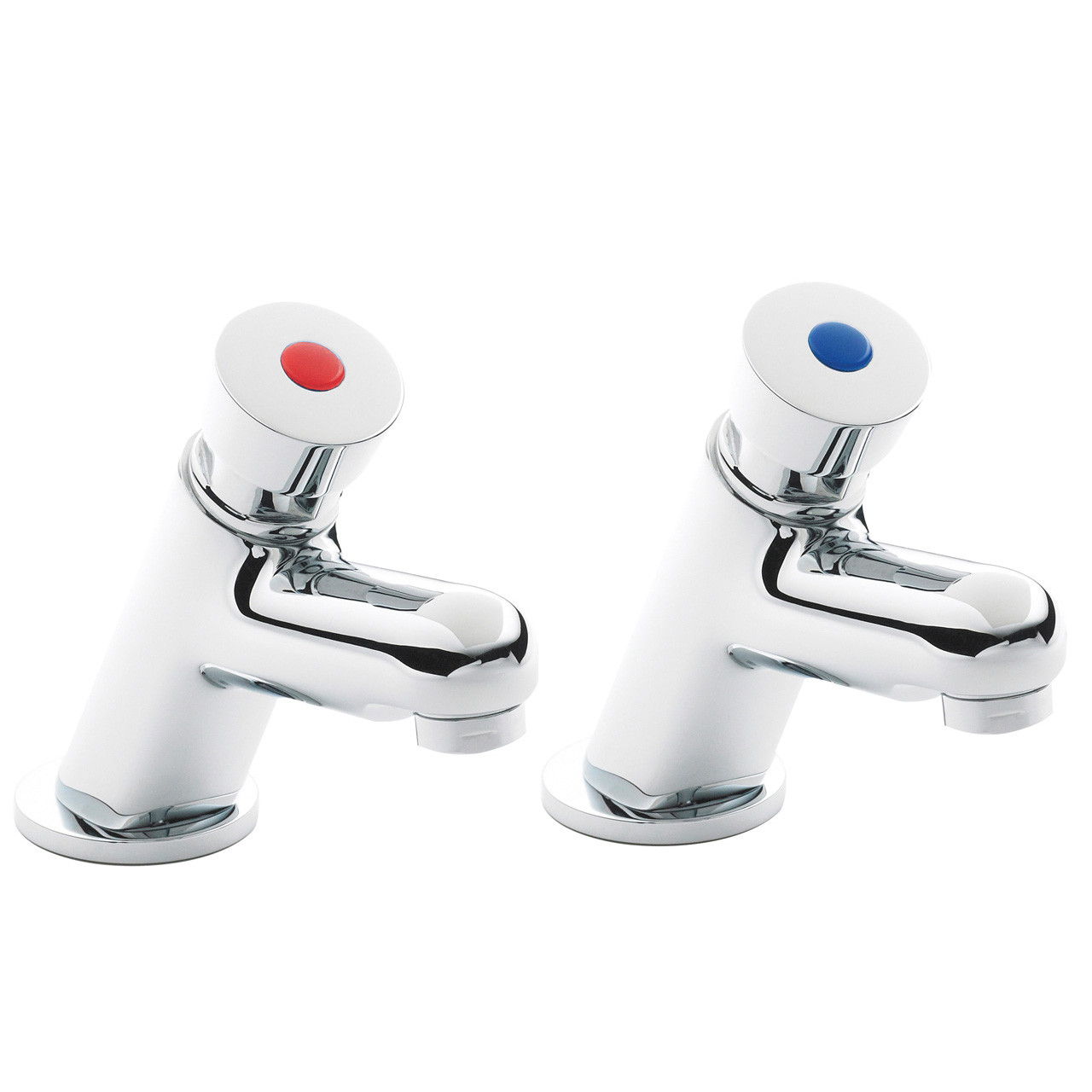 Nuie Chrome Non Concussive Basin Taps | | Brass | 48Mm X 121Mm