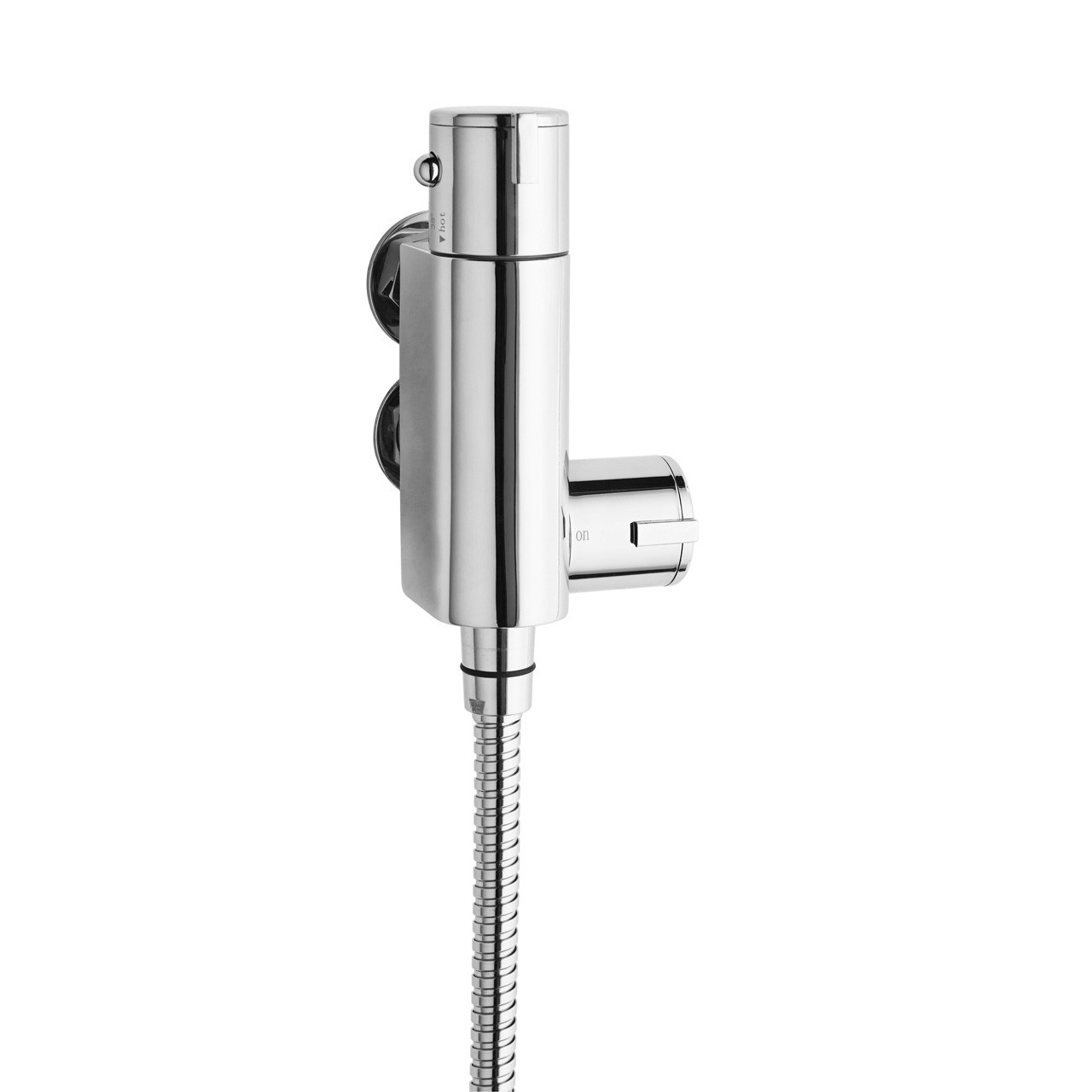 Nuie Vertical Thermostatic Bar Valve with Bottom Outlet