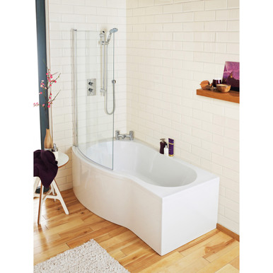 Nuie White B Shape Front Bath Panel | | Plastic | 1500Mm