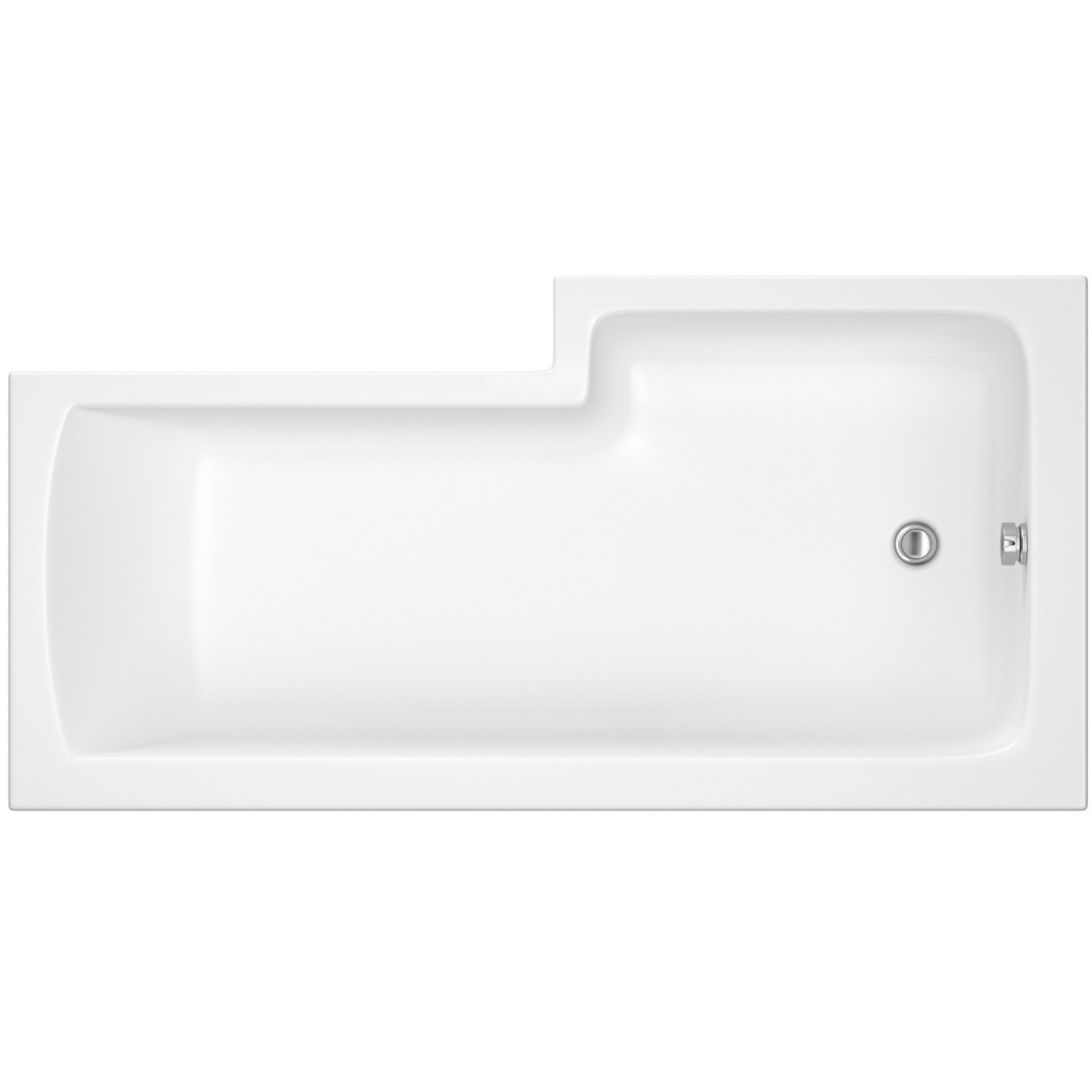 Nuie Left Hand Square Shower Bath