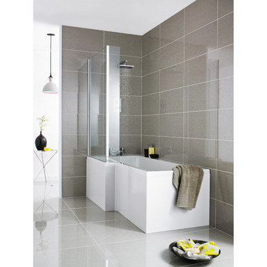 Nuie White Square End Bath Panel | | Plastic | 700Mm
