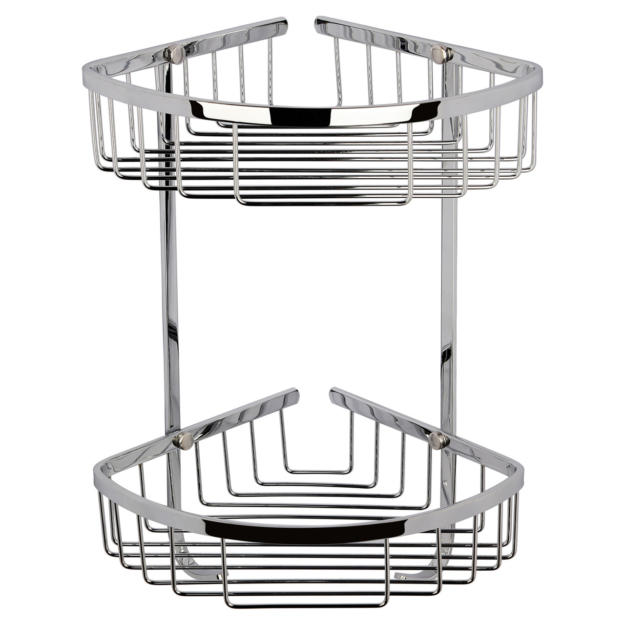 Old London Wall Mounted Large 2 Tier Corner Basket