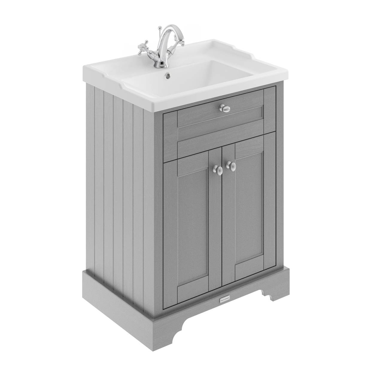 Old London Woodgrain 2 Door Vanity Unit and Edwardian Basin