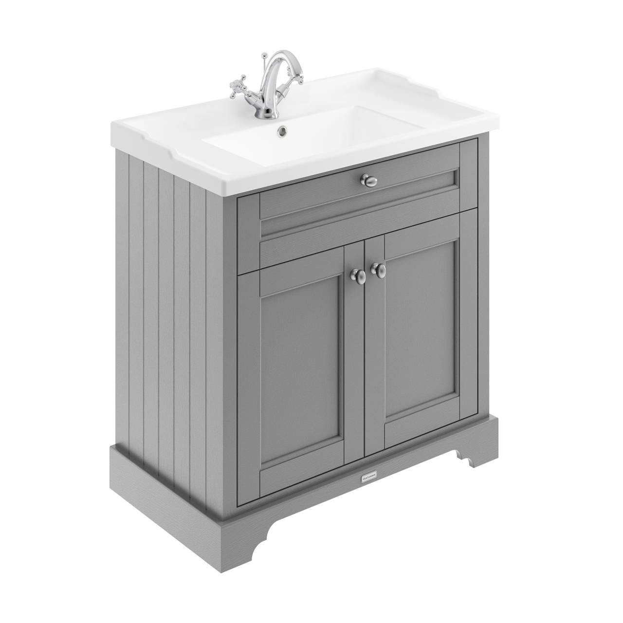 Old London Woodgrain 2 Door Vanity Unit and Edwardian Basin