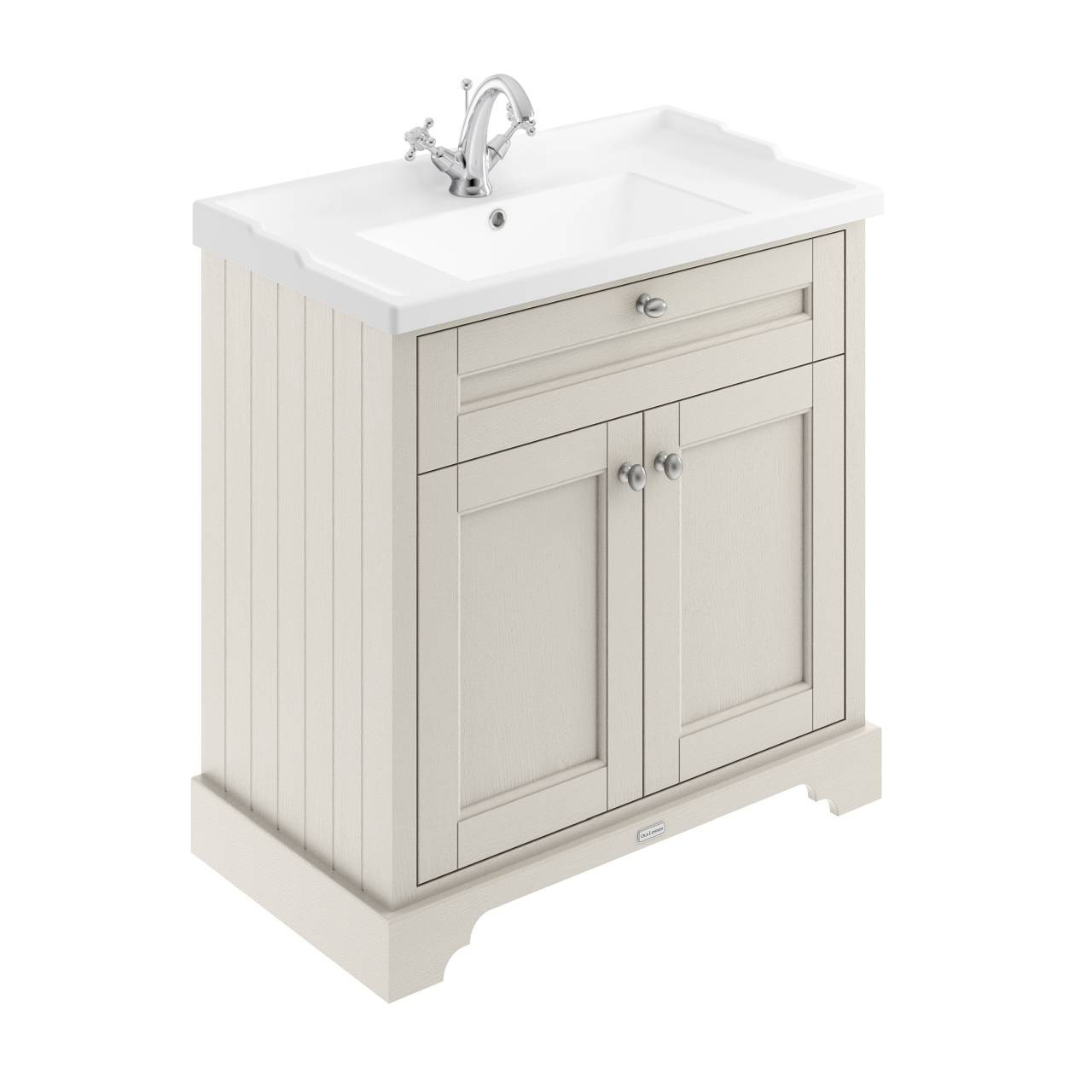Old London Woodgrain 2 Door Vanity Unit and Edwardian Basin