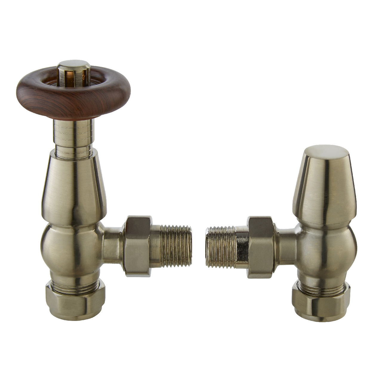 Old London Camden Angled Thermostatic Radiator Valve and Lockshield