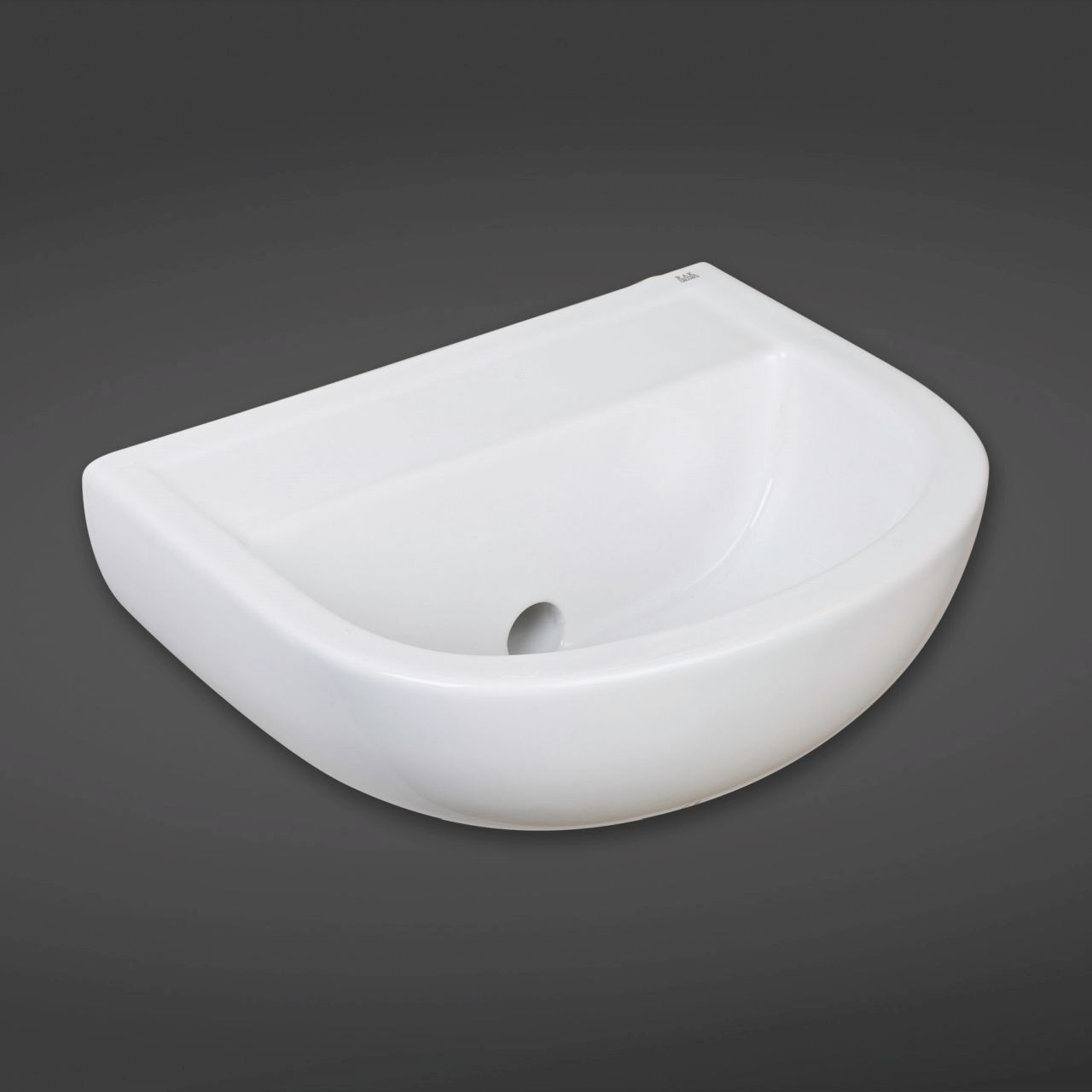 RAK Ceramics Compact Doc M Basin with Horizontal Outlet and No Tap Holes