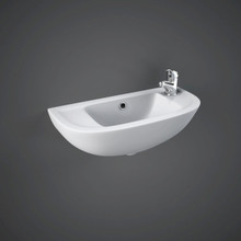 RAK Ceramics Compact Right Hand Slimline Basin with 1 Tap Hole, alternate view 2