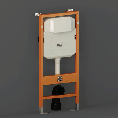 Rak Ceramics Orange Regular Front Flush Cistern With 1140Mm Frame For Wall Hung Toilet Pan | | Metal | 120Mm