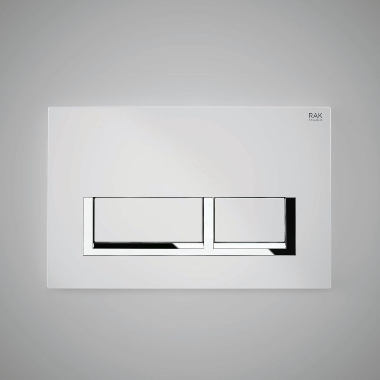 RAK Ceramics Flush Plate with Polished Chrome Rectangular Push Plates