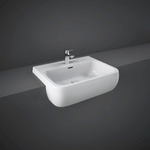 RAK Ceramics Metropolitan Semi Recessed Basin with 1 Tap Hole, alternate view 2
