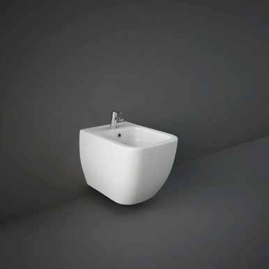 Rak Ceramics White Metropolitan Rimless Wall Hung Bidet With Hidden Fixings | | 337Mm X 340Mm X 525Mm