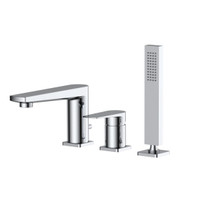 RAK Ceramics Blade Deck Mounted 3 Tap Hole Bath Shower Mixer Tap, alternate view 2