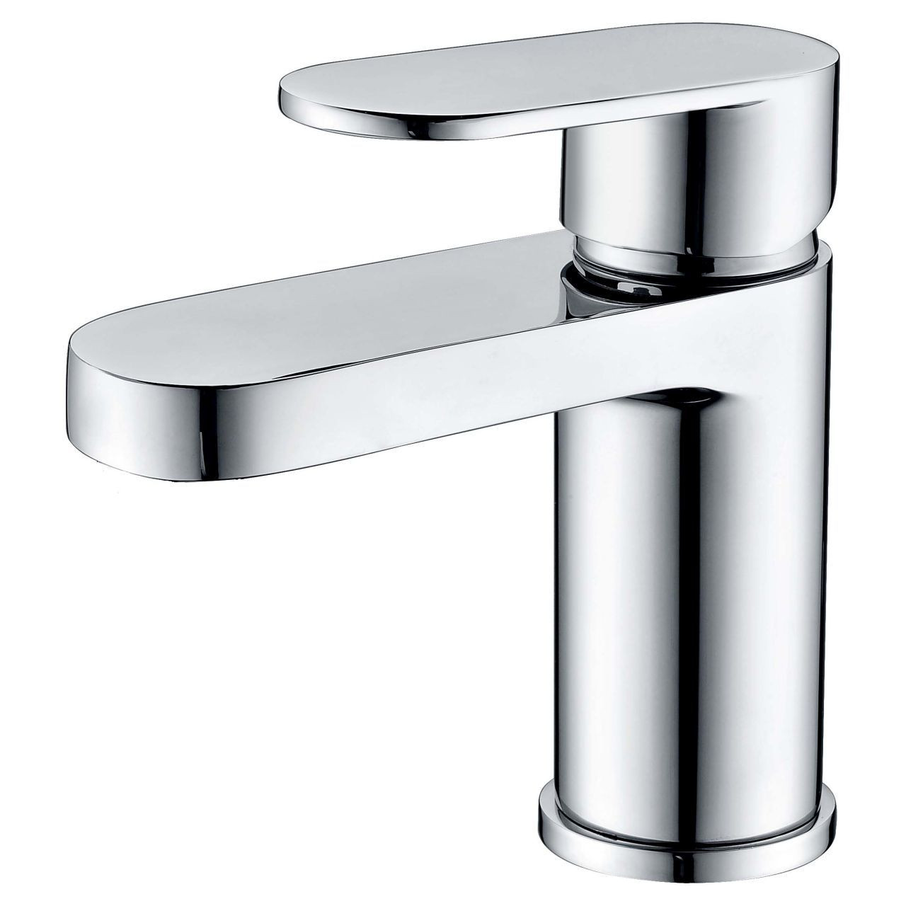 Rak Ceramics Chrome Compact Eco Round Mono Basin Mixer Tap With Clicker Waste | | Brass | 46Mm X 139Mm X 150Mm
