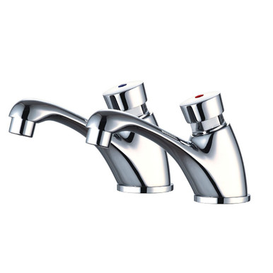 Rak Ceramics Chrome Commercial Non Concussive Basin Taps | | Brass | 50Mm X 91.6Mm X 143Mm