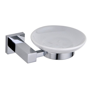 Rak Ceramics Chrome Cubis Soap Dish | | Brass | 110Mm X 38Mm X 107Mm