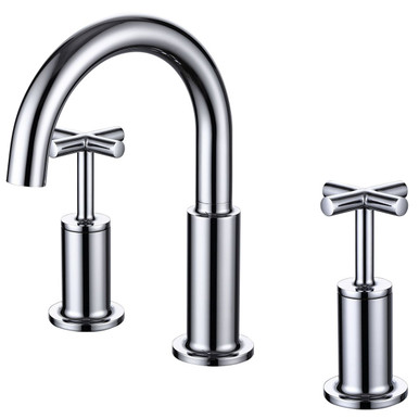 Rak Ceramics Chrome Ella Deck Mounted 3 Tap Hole Bath Filler Tap | | Brass | 310Mm X 218Mm X 165Mm