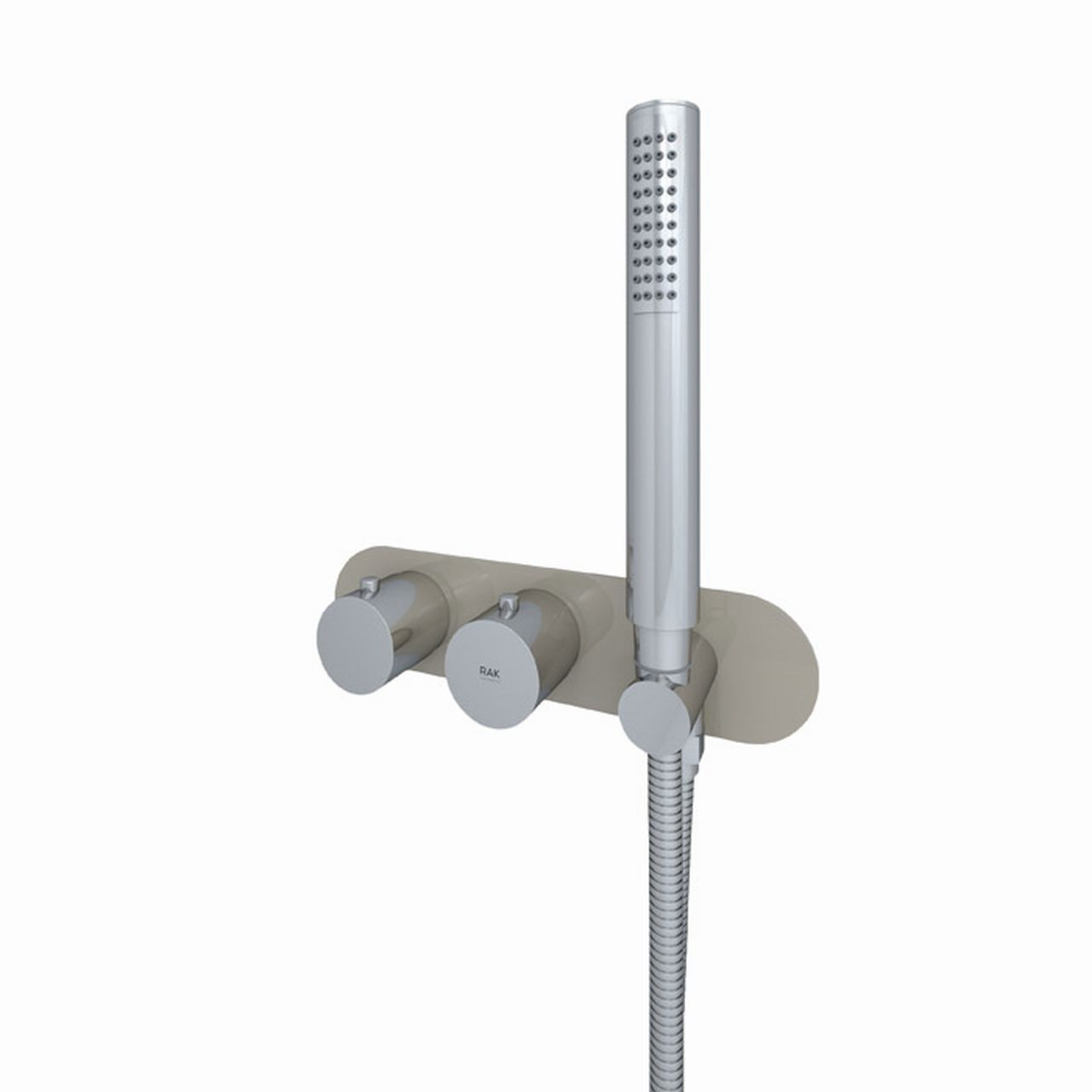 RAK Ceramics Feeling Round Horizontal Concealed Thermostatic Dual Control Shower Valve