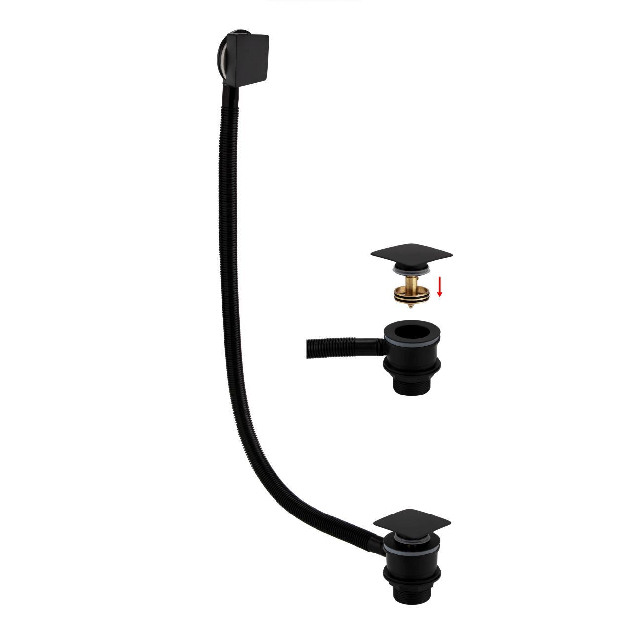 RAK Ceramics Square Bath Clicker Waste and Overflow