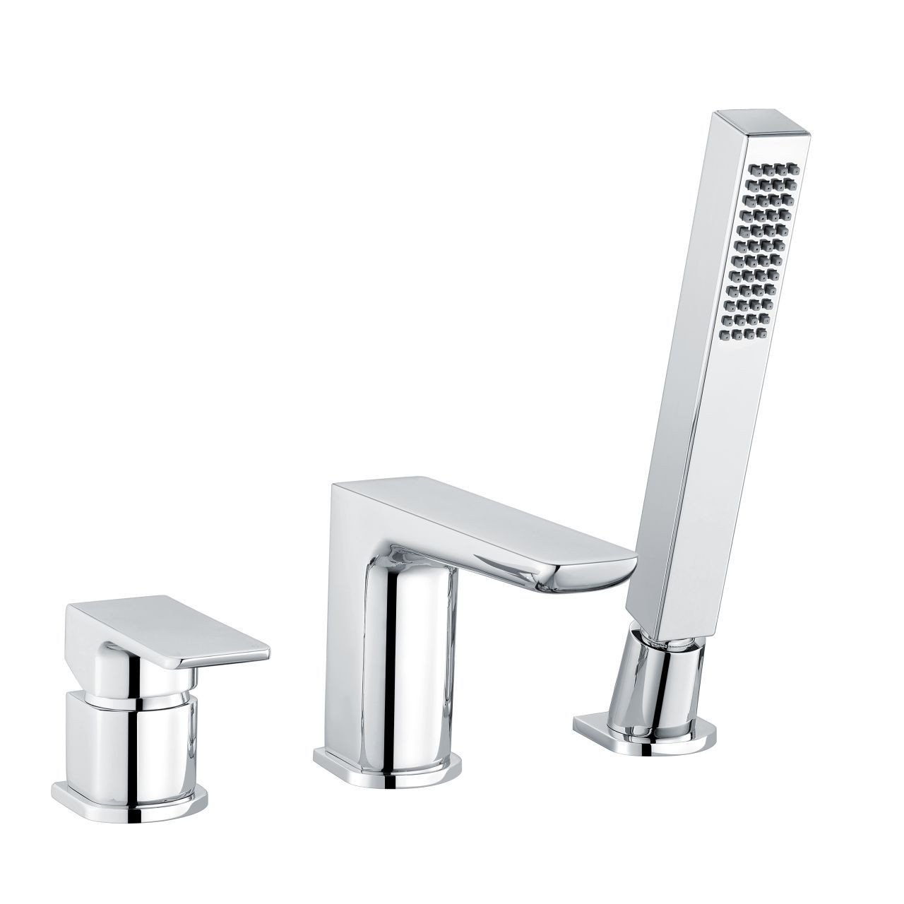 RAK Ceramics Moon Deck Mounted 3 Tap Hole Bath Shower Mixer Tap