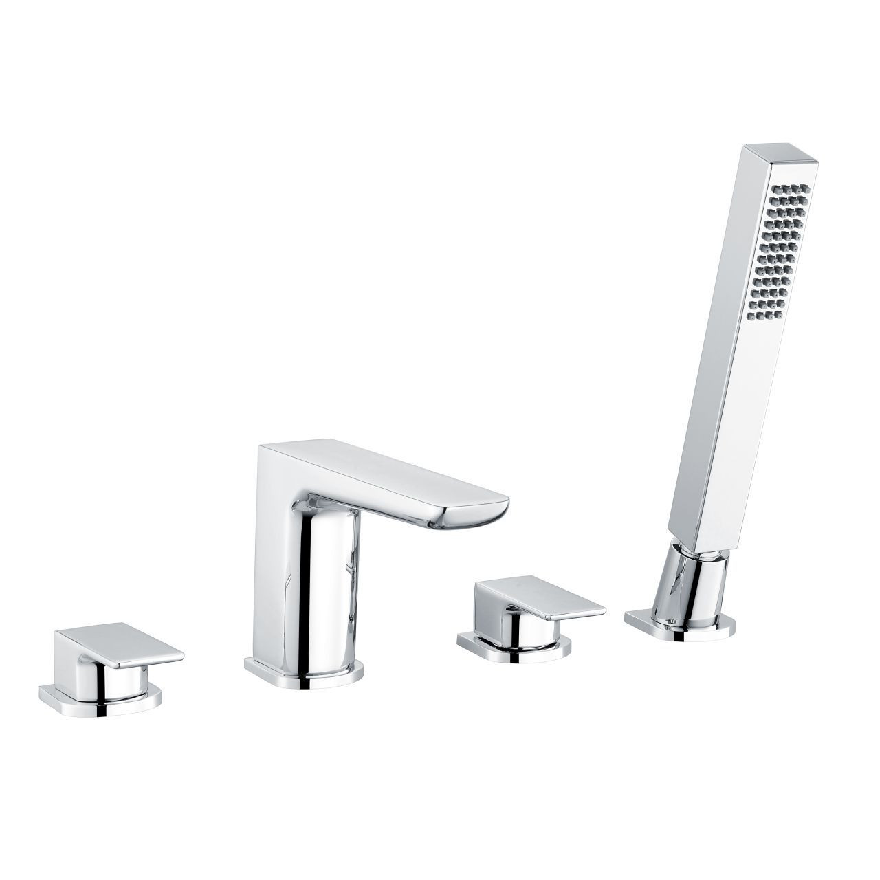 RAK Ceramics Moon Deck Mounted 4 Tap Hole Bath Shower Mixer Tap