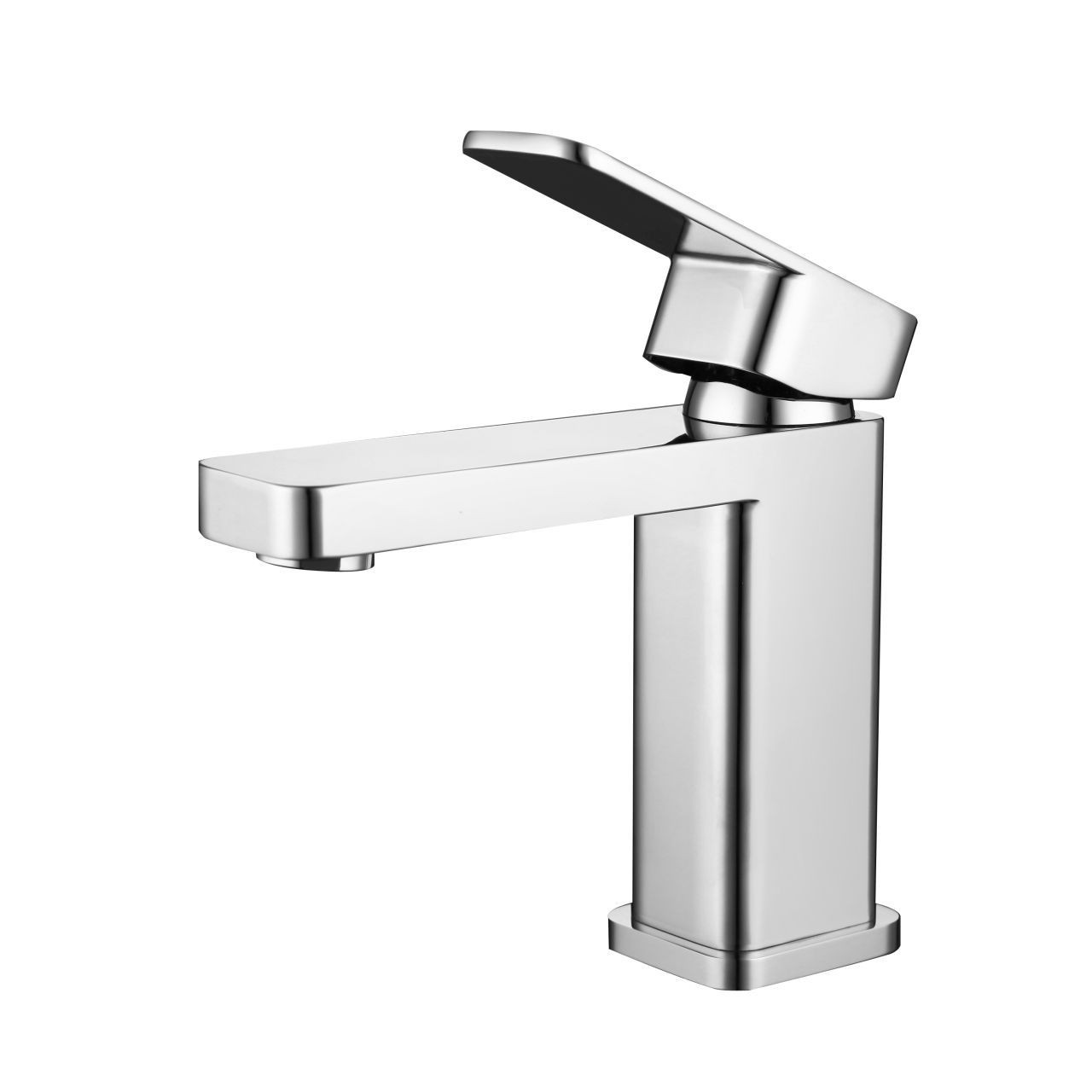 RAK Ceramics Compact Eco Square Mono Basin Mixer Tap with Clicker Waste
