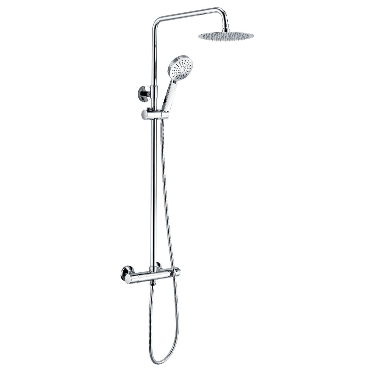 Rak Ceramics Chrome Origin Round Thermostatic Shower Column | | Brass | 263Mm X 1200Mm X 330Mm