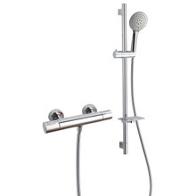 RAK Ceramics Round Cool Touch Exposed Thermostatic Shower Valve With Slide Rail Kit, alternate view 2