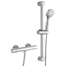 RAK Ceramics Round Cool Touch Exposed Thermostatic Shower Valve With Slide Rail Kit, alternate view 2