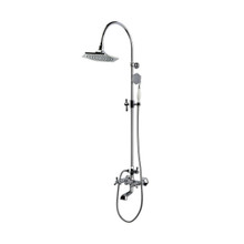 RAK Ceramics Washington Exposed Thermostatic Shower Valve with Rigid Riser Kit and Bath Spout, alternate view 2