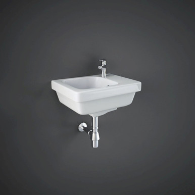 RAK Ceramics Resort Right Hand Slimline Basin with 1 Tap Hole, alternate view 3