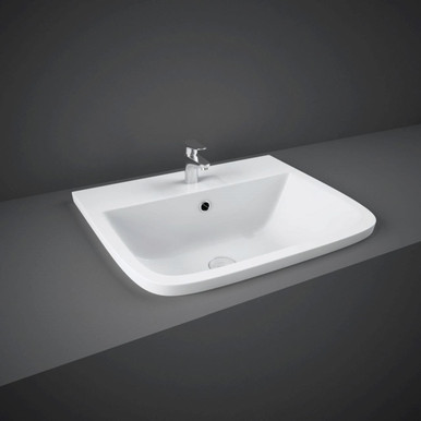 RAK Ceramics Series 600 Inset Basin with 1 Tap Hole, alternate view 3