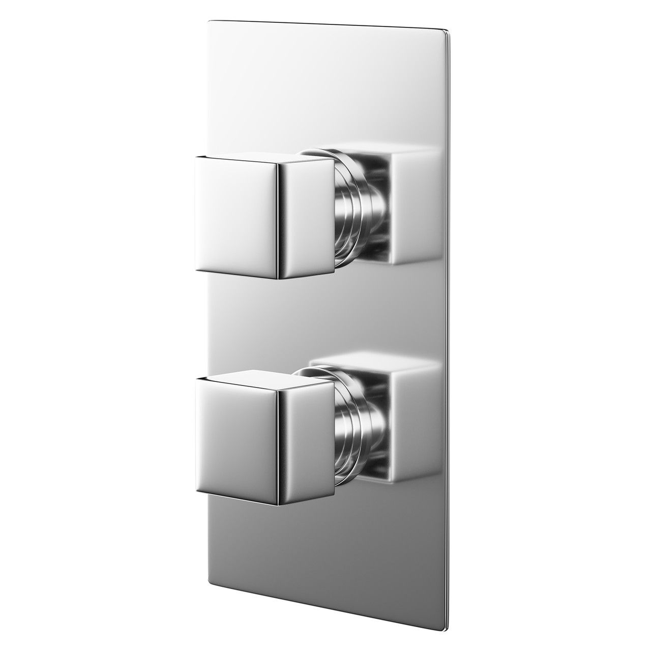 Cubix Polished Concealed Twin Thermostatic Shower Valve