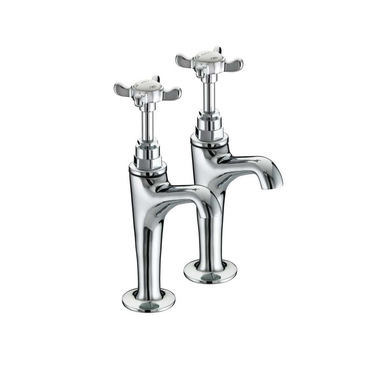 Bristan 1901 High Neck Kitchen Sink Pillar Taps