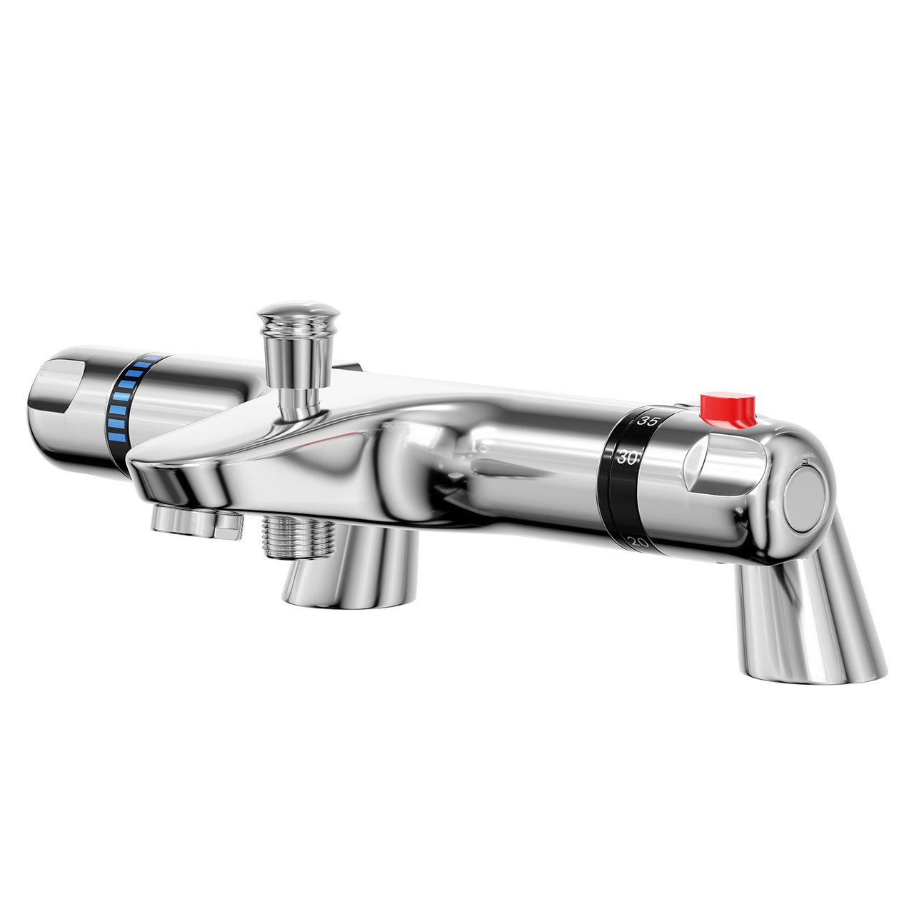 Riviera Polished Thermostatic Bath and Shower Mixer Tap
