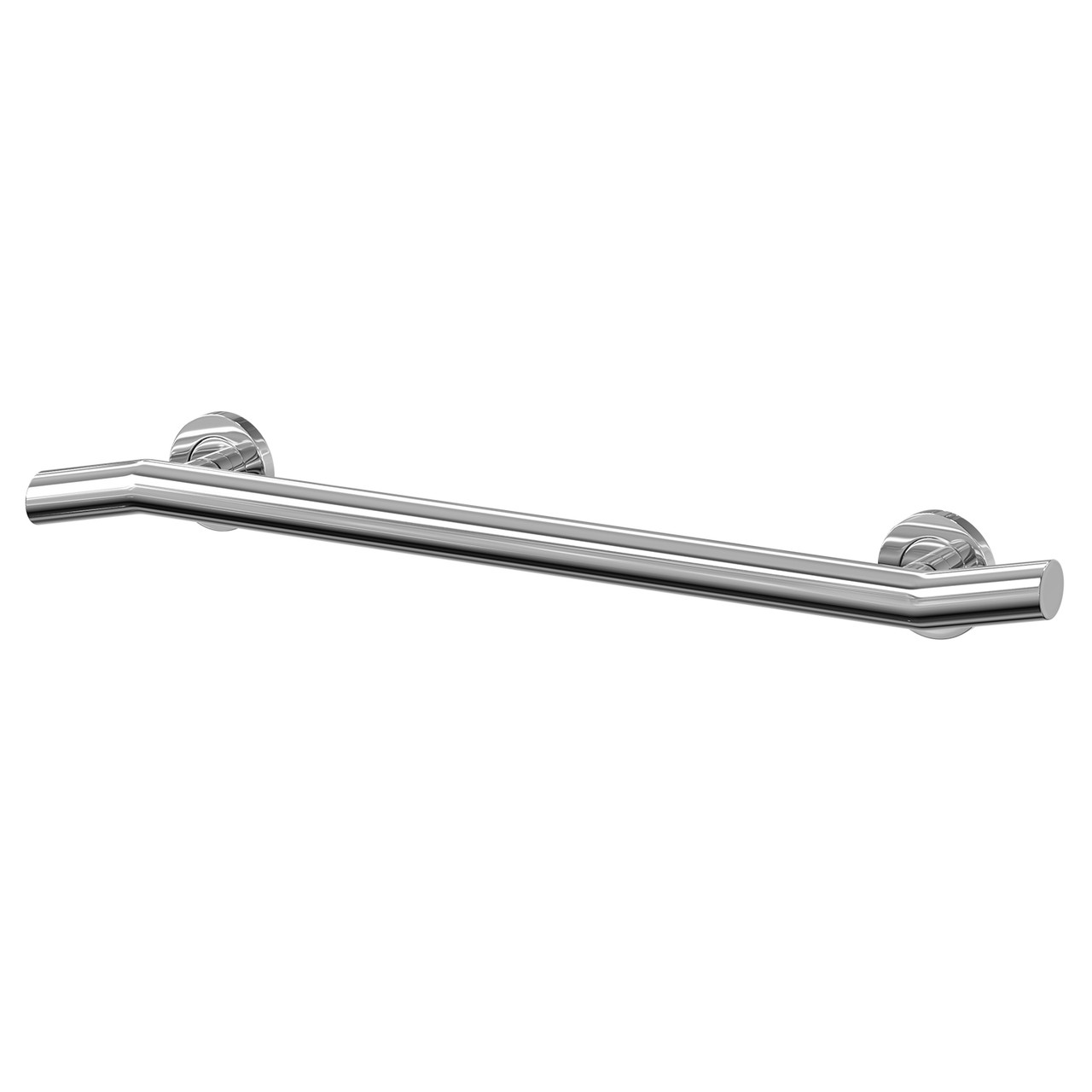 Grabex Polished Stainless Steel 24" Contemporary Curved Grab Rail