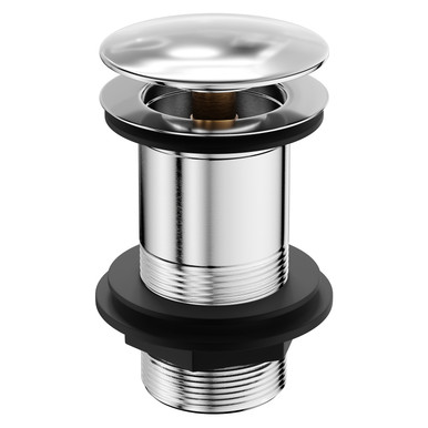 Wholesale Domestic Silver Polished Chrome Moon Cap Unslotted Click Clack Basin Waste | | Brass | 61Mm X 97Mm X 61Mm