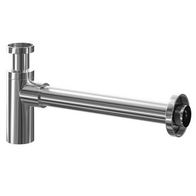 Wholesale Domestic Silver Polished Chrome Round Basin Bottle Trap | | Stainless Steel | 180Mm