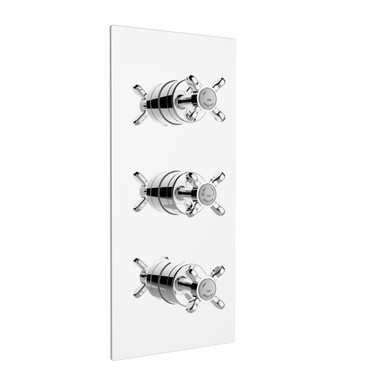 Bristan 1901 Recessed Thermostatic Dual Control Shower Valve with Integral Twin Stopcocks, alternate view 3