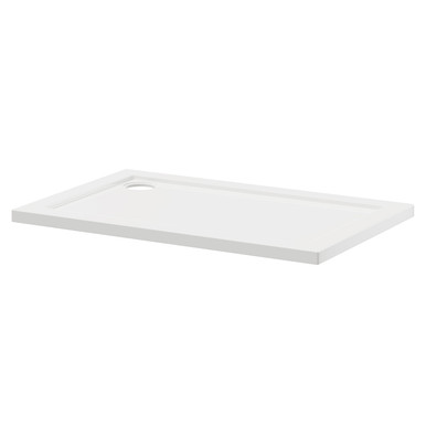 Wholesale Domestic White Pearlstone Rectangular Shower Tray | | Acrylic/Stone Resin | 1100Mm X 700Mm X 40Mm