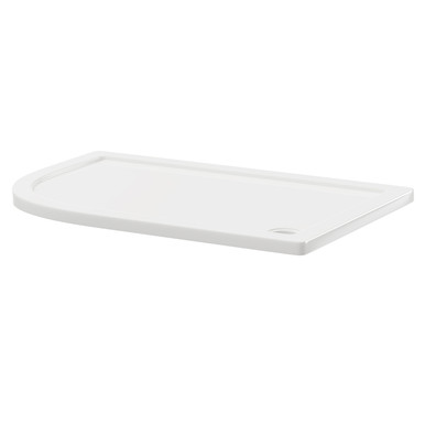 Wholesale Domestic White Pearlstone Left Hand Offset Quadrant Shower Tray | | Acrylic/Stone Resin | 1200Mm X 800Mm X 40Mm