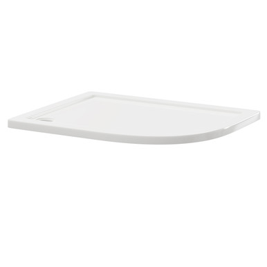 Wholesale Domestic White Pearlstone Right Hand Offset Quadrant Shower Tray | | Acrylic/Stone Resin | 1200Mm X 800Mm X 40Mm
