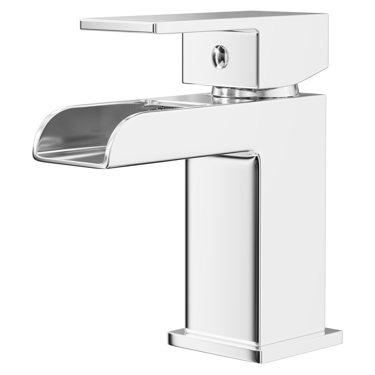 Cubix Polished Waterfall Mono Basin Mixer Tap