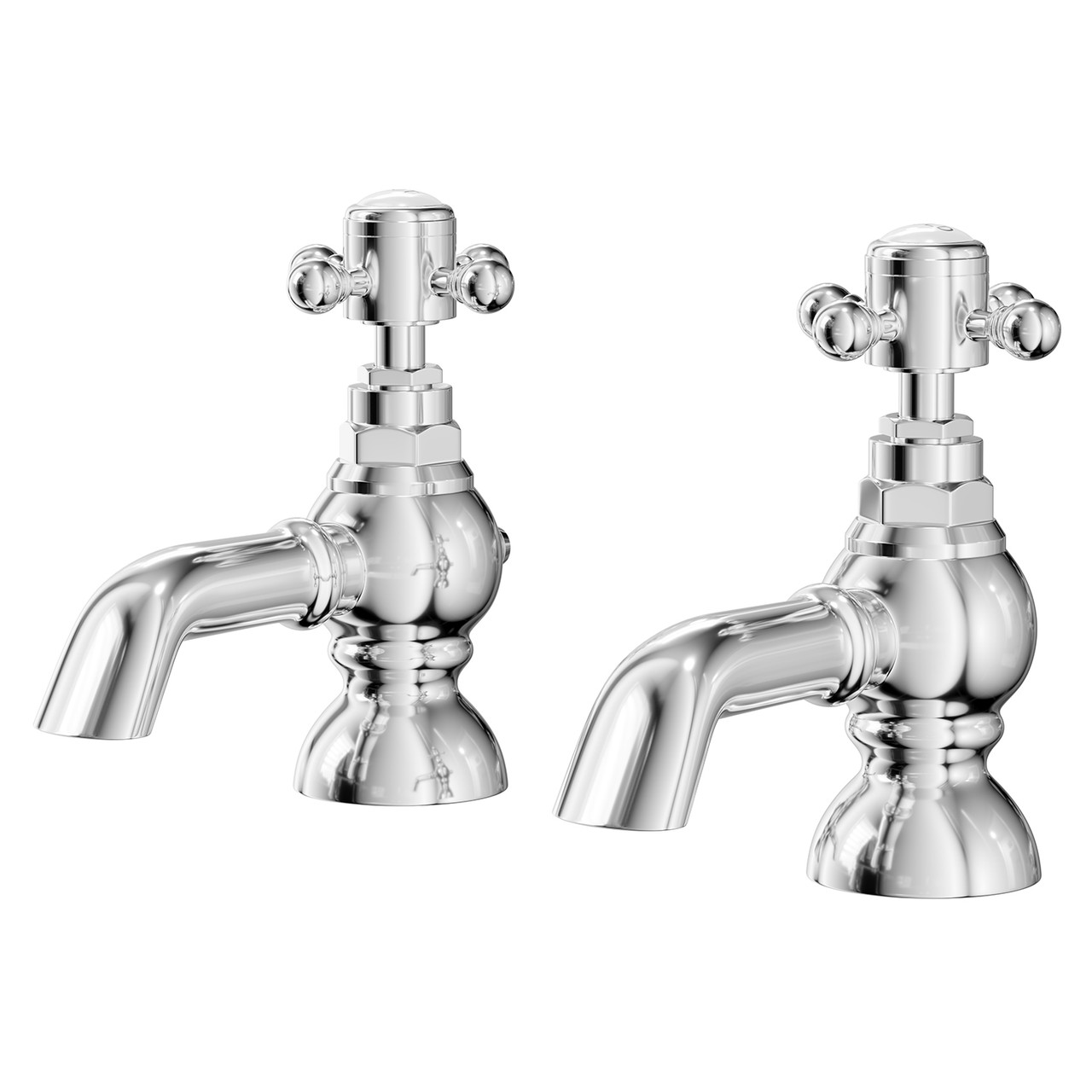 Balmoral Traditional Polished Bath Taps Pair