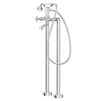 Windsor Chrome Traditional Polished Freestanding Bath Shower Mixer Tap | | Brass | 280Mm X 954Mm X 178Mm