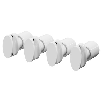 Boone White Set Of 4 Horizontal Radiator Brackets | | Steel