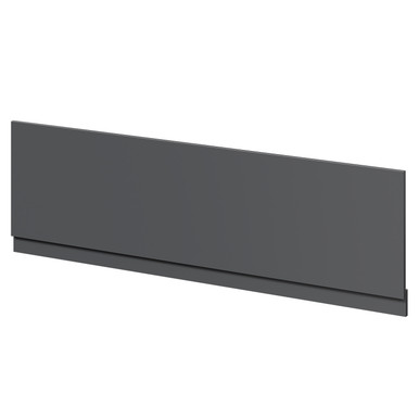 Napoli Gloss Grey Mdf Front Bath Panel With Plinth | | 1800Mm