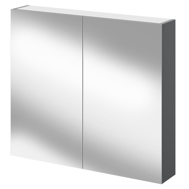 Napoli Gloss Grey Wall Mounted Mirrored Cabinet | | Glass/Mdf | 800Mm