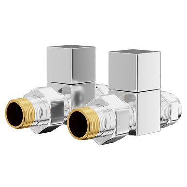 Wholesale Domestic Chrome Dias Square Straight Radiator Valves | | Brass